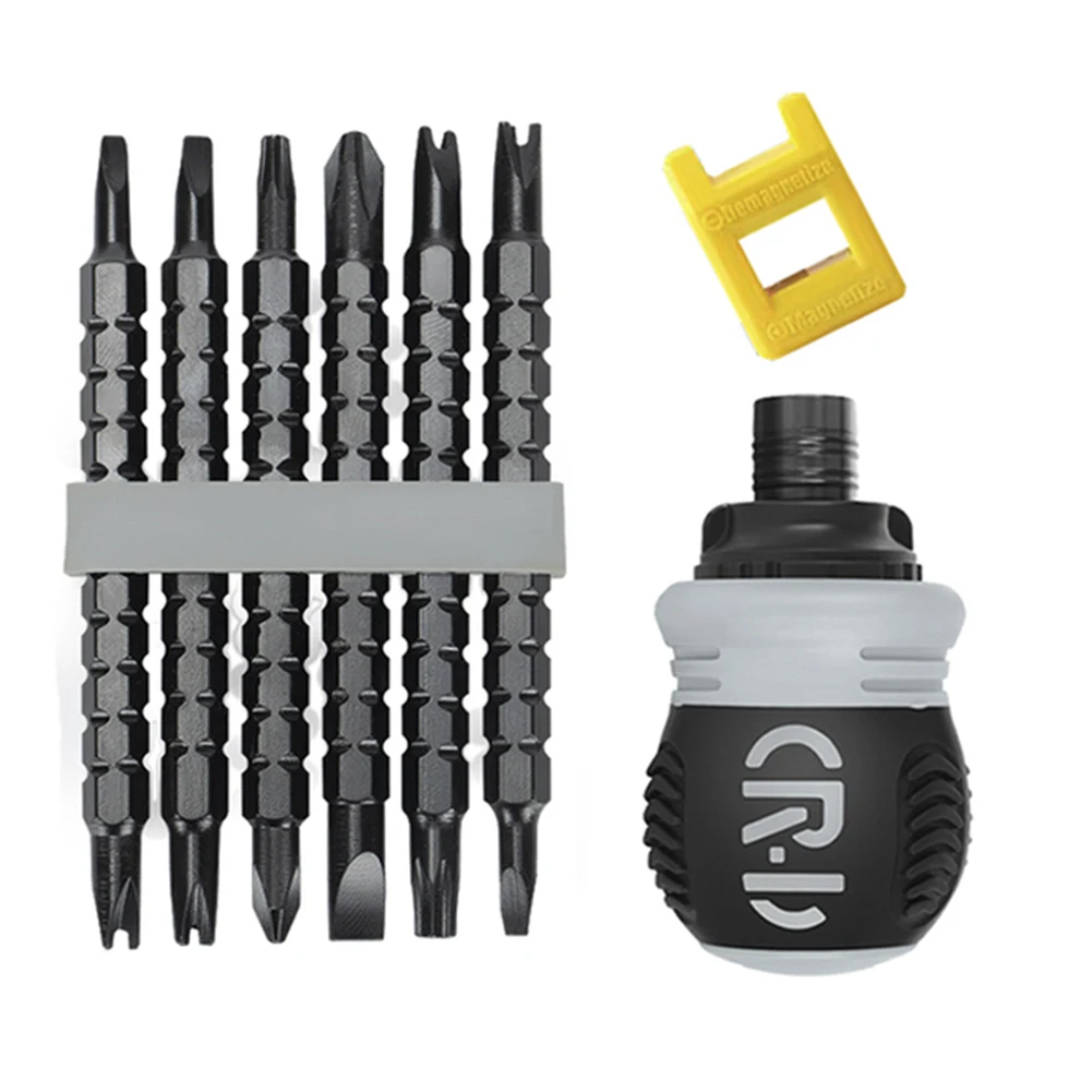 Practical Ratchet Screwdriver Labor Saving 8pcs Tool Features Forward And Reverse Rotation Compact In Size With Combined Bit Set
Practical Ratchet Screwdriver Labor Saving 8pcs Tool Features Forward And Reverse Rotation Compact In Size With Combined Bit Set