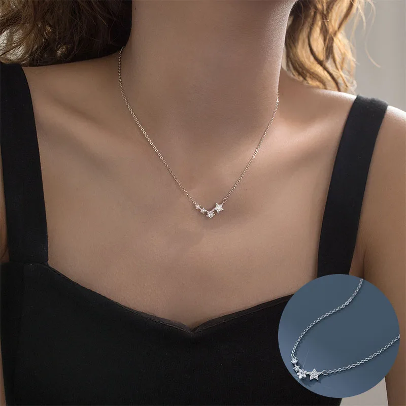 100% 925 Sterling Silver Zircon Star Necklace for Women Girl Fashion Geometric Fine Chain Design Jewelry Party Gift Dropshipping
100% 925 Sterling Silver Zircon Star Necklace for Women Girl Fashion Geometric Fine Chain Design Jewelry Party Gift Dropshipping