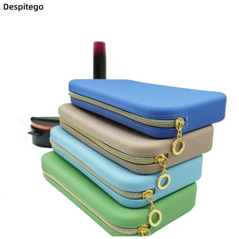 

Rectangle Silicone Cosmetic Storage Bag Large Capacity Travel Makeup Brush Holder Portable Cosmetic Waterproof Organizer