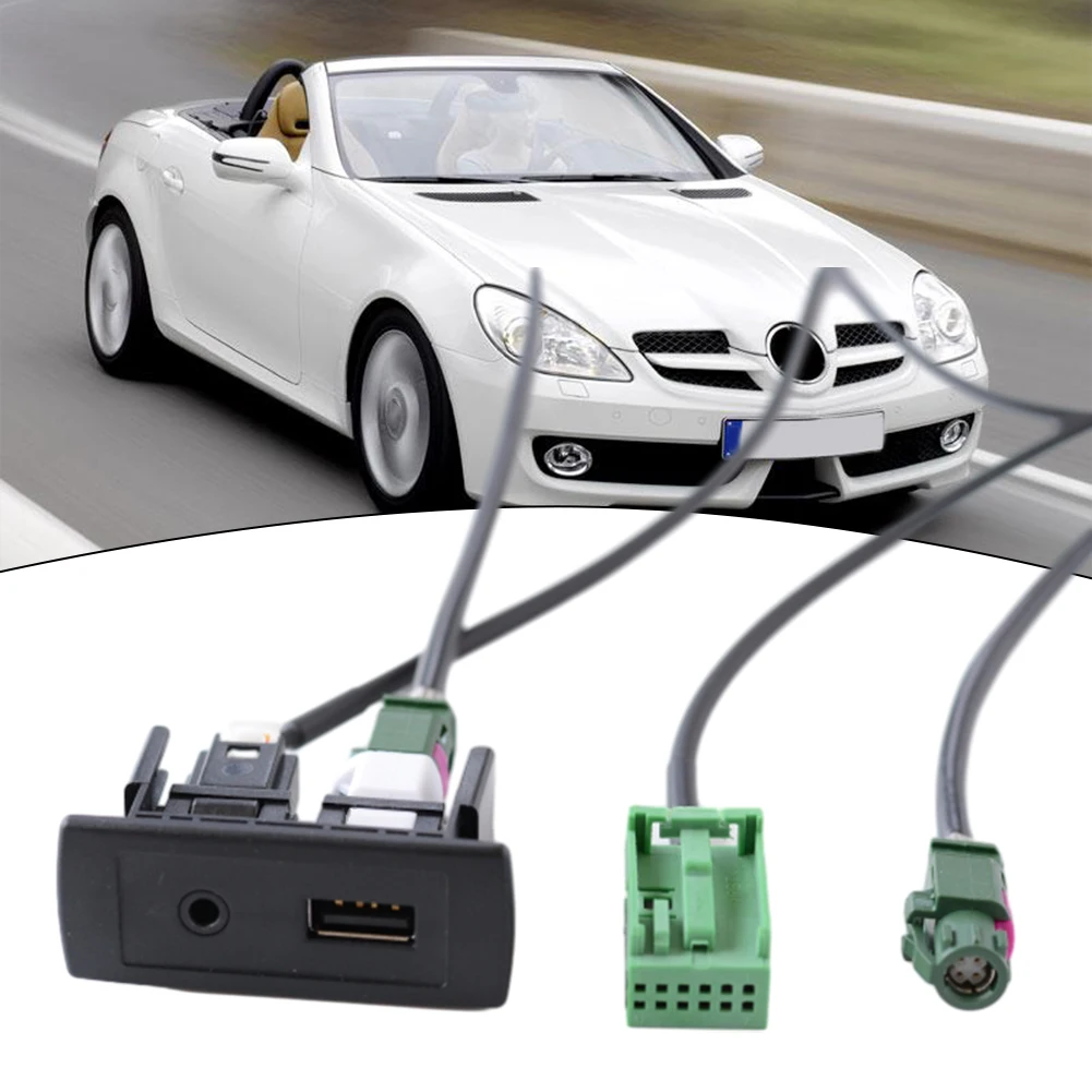 Car USB AUX Plug Switch With Wiring Harness Car USB Cable Plug Adapter For Mercedes SLK SL 2008 For Comand NTG2.5
Car USB AUX Plug Switch With Wiring Harness Car USB Cable Plug Adapter For Mercedes SLK SL 2008 For Comand NTG2.5