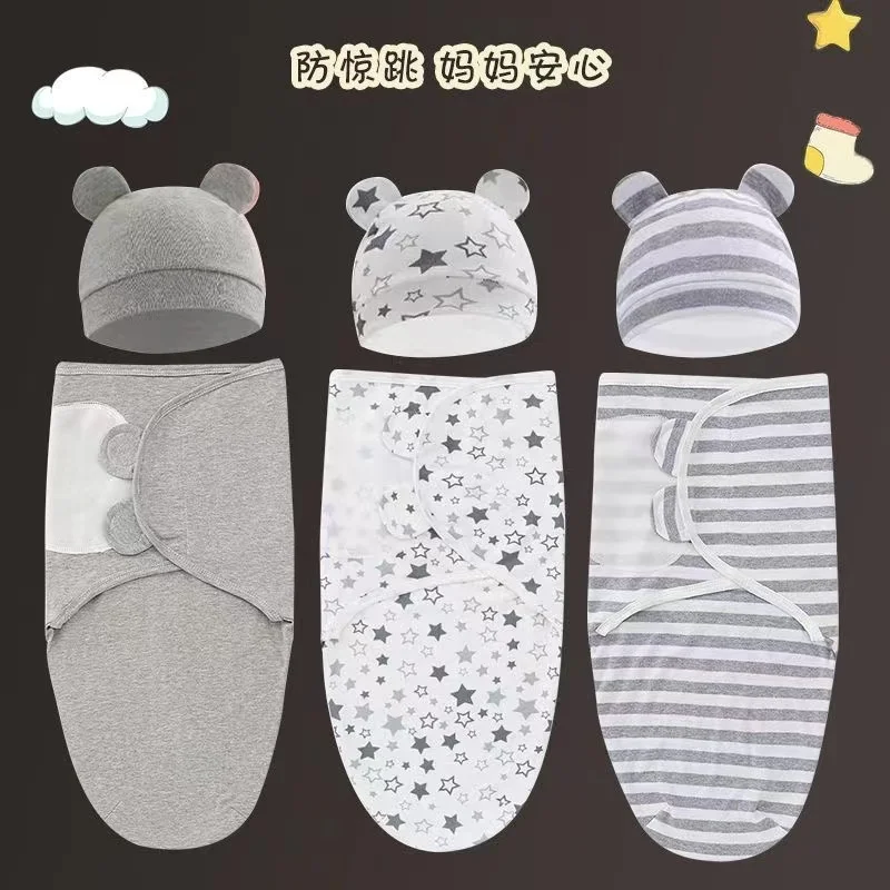 

Babies Sleeping Bags Newborn Baby Cocoon Swaddle Wrap Envelope 100%Cotton 0-6 Months Baby Blanket Swaddling Wrap Sleepsack