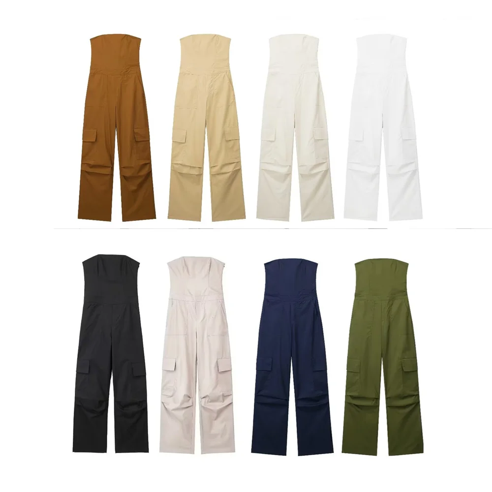 Autumn new American retro one-line collar tube top and backless design slim waist long work jumpsuit 2560210
Autumn new American retro one-line collar tube top and backless design slim waist long work jumpsuit 2560210