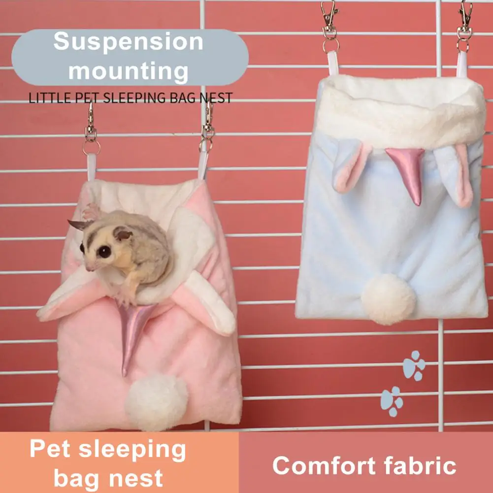 Opening Pet Nest Hamster Nest Cozy Plush Ferret Rat Hammock Double-sided Small Hanging Bed with Cute Ear Decor for Guinea Pigs
Opening Pet Nest Hamster Nest Cozy Plush Ferret Rat Hammock Double-sided Small Hanging Bed with Cute Ear Decor for Guinea Pigs