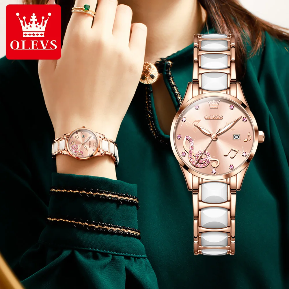 OLEVS New Genuine Womens Quartz Watches Casual Fashion Women Ceramic Strap Calendar Simple Watch Shockproof Luminous
OLEVS New Genuine Womens Quartz Watches Casual Fashion Women Ceramic Strap Calendar Simple Watch Shockproof Luminous
