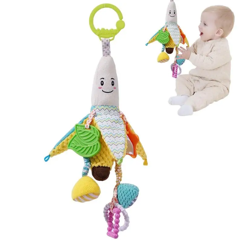 

Rattle Toy For Stroller Travel Stroller Plush Toys Soft Cute Crinkle Corn Newborn Crib Toys With Teether And Sound Clip On Car