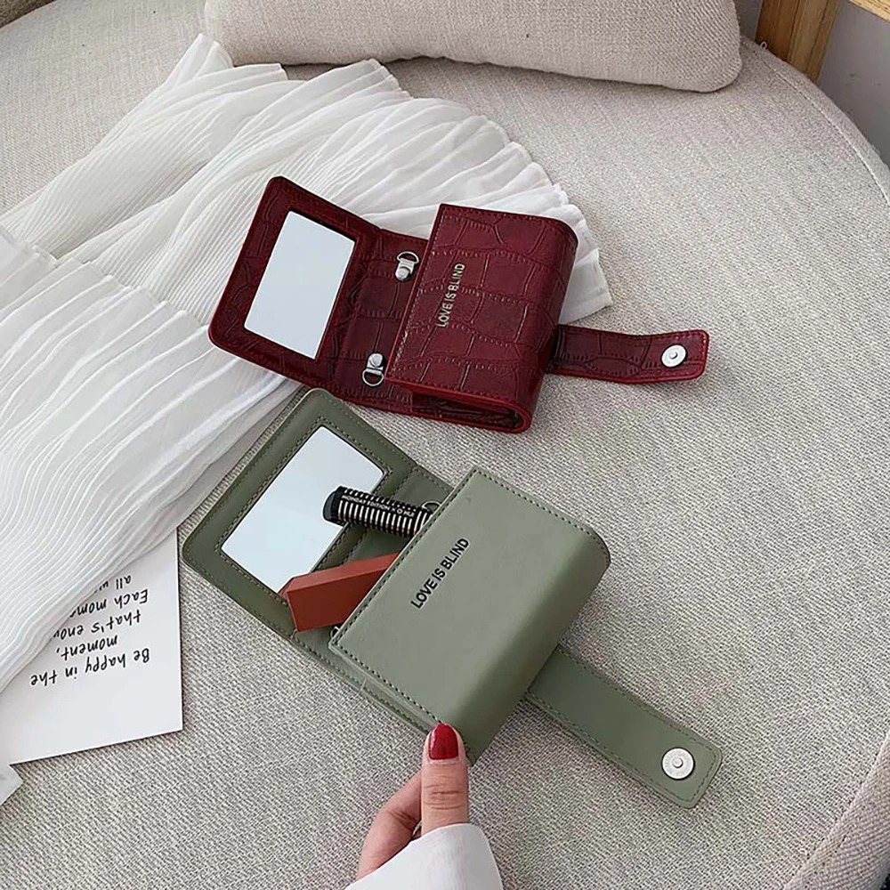 Women Waterproof with Mirror PU Leather Durable Cosmetic Pouch Card Package Makeup Bags Lipstick Organizer
Women Waterproof with Mirror PU Leather Durable Cosmetic Pouch Card Package Makeup Bags Lipstick Organizer