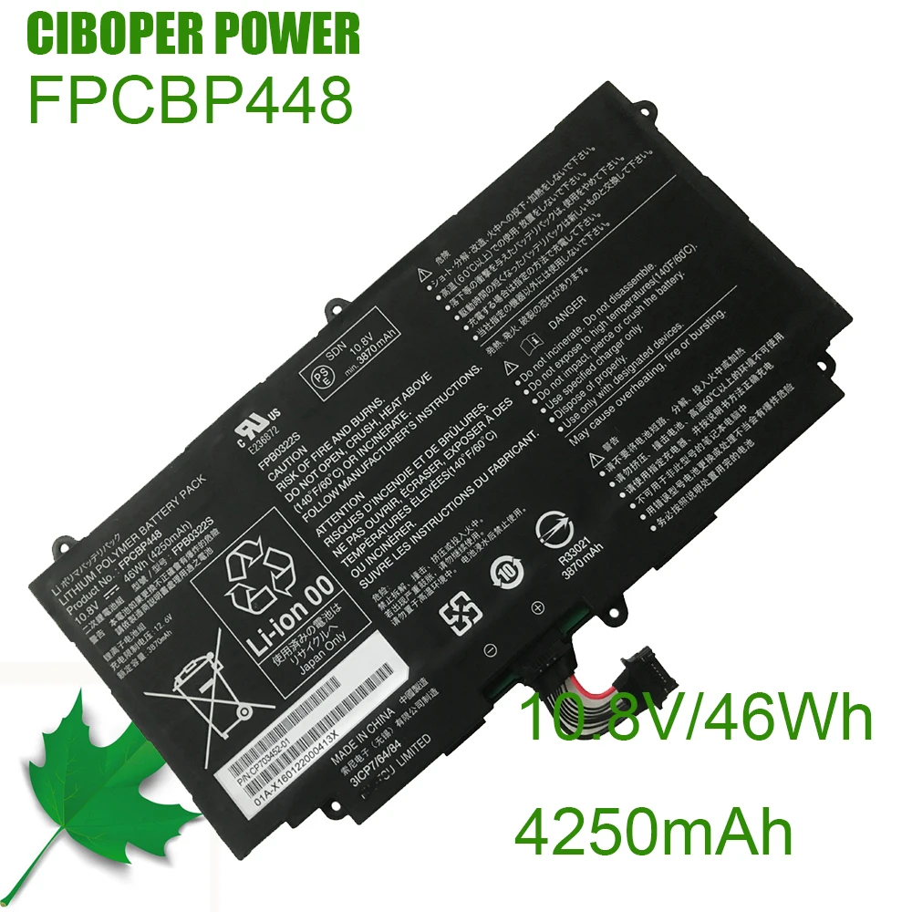 CP Original Laptop Battery FPB0322S, FPCBP448 10.8V 4250mAh 46Wh For Stylistic Q775, Stylistic Q736, Stylistic Q737 Series
CP Original Laptop Battery FPB0322S, FPCBP448 10.8V 4250mAh 46Wh For Stylistic Q775, Stylistic Q736, Stylistic Q737 Series