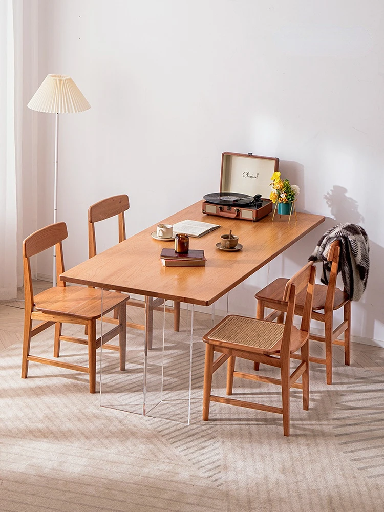 Japanese Acrylic Solid Wood Suspended Dining Table Modern Simple Rectangular Office Table Home Creative Design Large Plate Table
Japanese Acrylic Solid Wood Suspended Dining Table Modern Simple Rectangular Office Table Home Creative Design Large Plate Table
