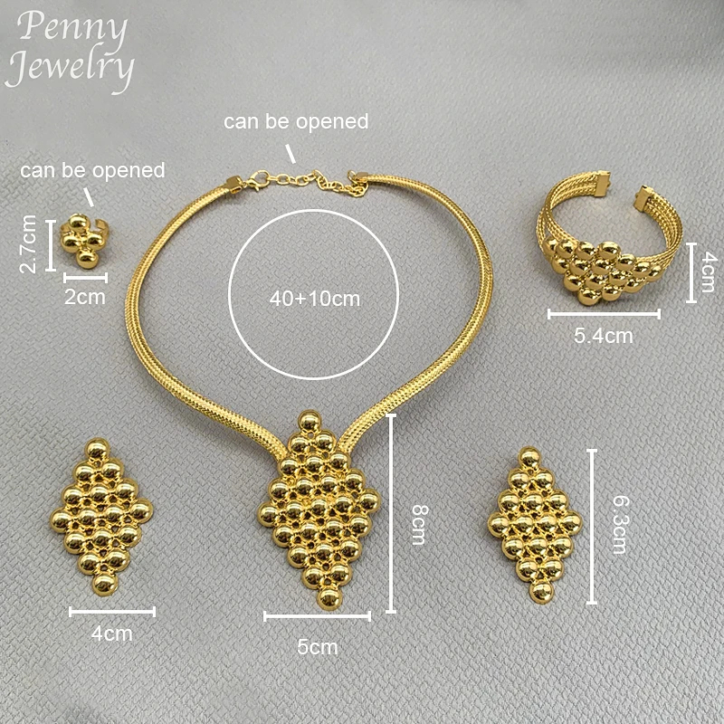 4Pcs Golden Jewellery Sets 18K Gold Plated Jewelry Set Women Chunky Necklace Earring Bracelet Ring Italian Wedding Party Gifts 6 Mallzona S2d10669d46a84b77833f5c56a7d61a5dR 4Pcs Golden Jewellery Sets 18K Gold Plated Jewelry Set Women Chunky Necklace Earring Bracelet Ring Italian Wedding Party Gifts Mallzona