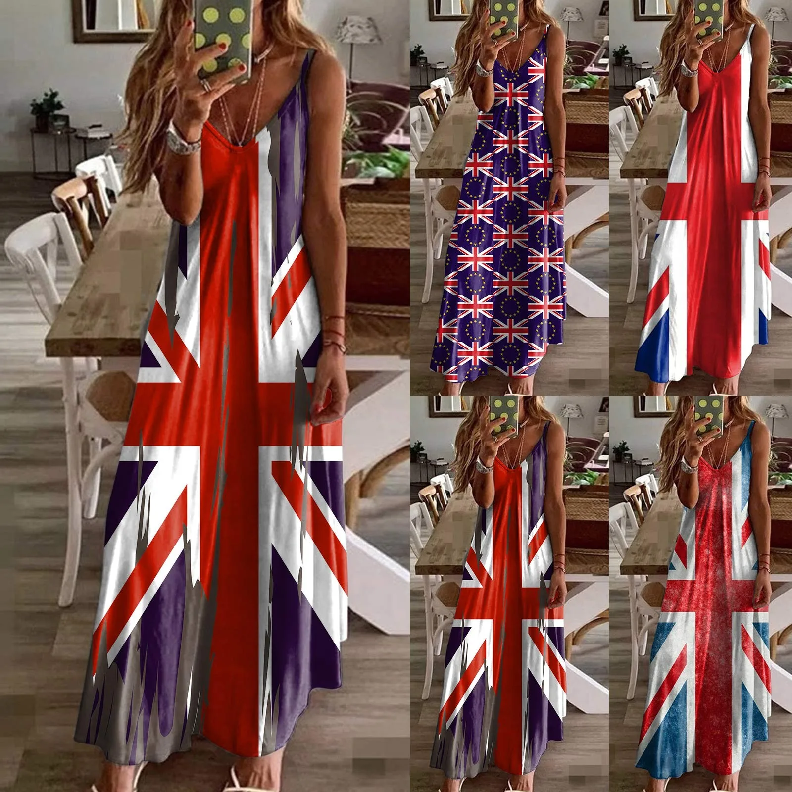 Women Summer Casual Fashion Low Neck Sleeveless Flower Print Long Dress Casual Summer Dress V Neck Sleeveless Dresses for Summer
Women Summer Casual Fashion Low Neck Sleeveless Flower Print Long Dress Casual Summer Dress V Neck Sleeveless Dresses for Summer