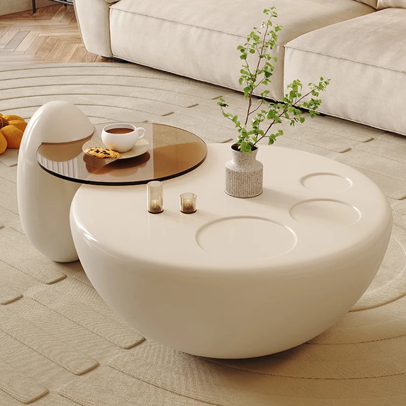 Round White Coffee Tables Living Room Nordic Design Console Coffee Table Living Room Auxiliary Dressing Stolik Kawowy Furniture
Round White Coffee Tables Living Room Nordic Design Console Coffee Table Living Room Auxiliary Dressing Stolik Kawowy Furniture