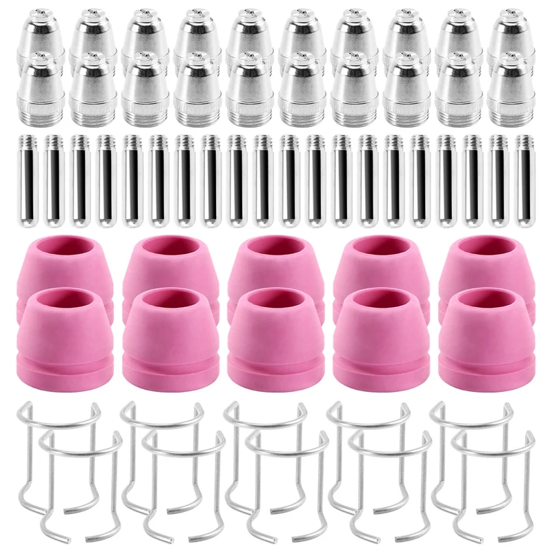 WELD SG-55 AG-60 WSD-60 Plasma Cutter Torch Consumables Kit Tips 40/50 / 60 Amp (60 Pcs)
WELD SG-55 AG-60 WSD-60 Plasma Cutter Torch Consumables Kit Tips 40/50 / 60 Amp (60 Pcs)
