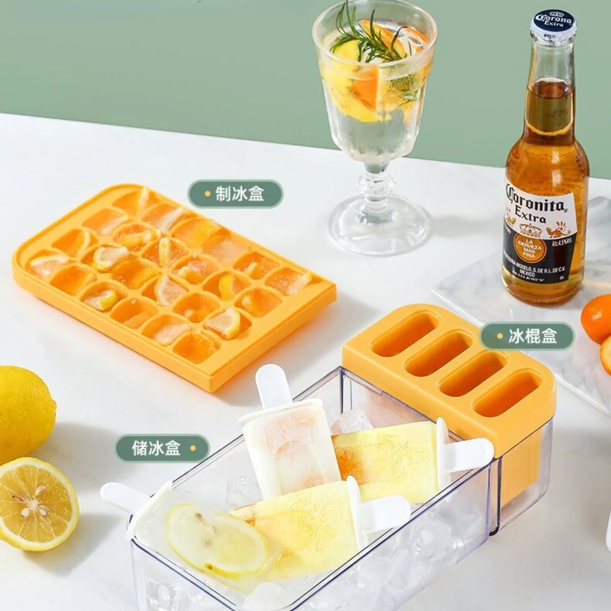 Press Type Ice Mold Box One-button Ice Cube Maker 2 In 1 Ice Tray Making Mold with Storage Box and Lid Bar Kitchen Accessories
Press Type Ice Mold Box One-button Ice Cube Maker 2 In 1 Ice Tray Making Mold with Storage Box and Lid Bar Kitchen Accessories
