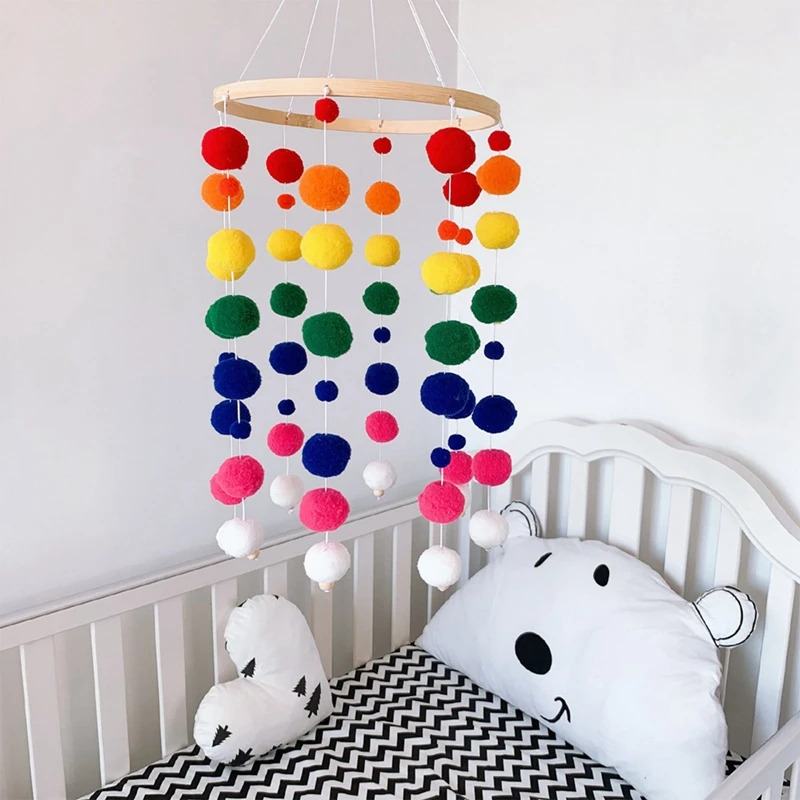 Baby Rattle Toy 0-12 Months Wooden Mobile On The Bed Newborn Rainbow Bed Hanging Toys Bed Bell Rotating Wind Chime Nursery Decor
Baby Rattle Toy 0-12 Months Wooden Mobile On The Bed Newborn Rainbow Bed Hanging Toys Bed Bell Rotating Wind Chime Nursery Decor
