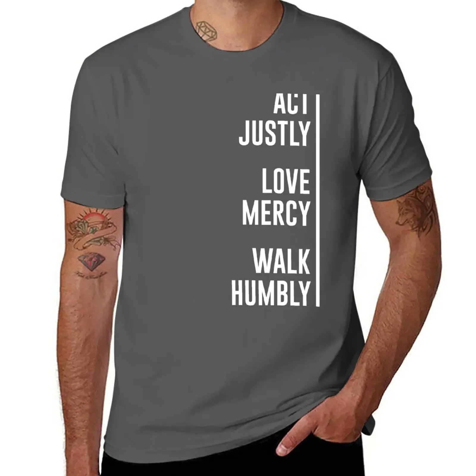 Act Justly, Love Mercy, Walk Humbly T-Shirt summer top new edition plus size tops workout shirts for men
Act Justly, Love Mercy, Walk Humbly T-Shirt summer top new edition plus size tops workout shirts for men
