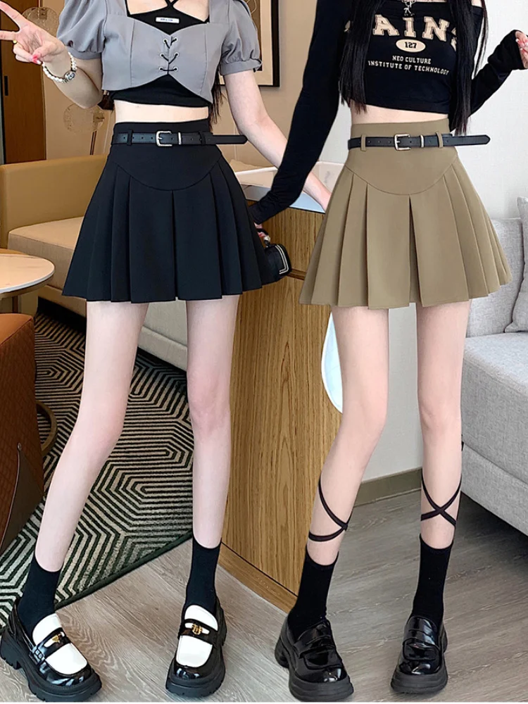 Fashion High Waist Pleated Skirt Women 2023 Spring Summer Belt Design Age-reducing A-line Suit Skirt Preppy Style Faldas Mujer
Fashion High Waist Pleated Skirt Women 2023 Spring Summer Belt Design Age-reducing A-line Suit Skirt Preppy Style Faldas Mujer