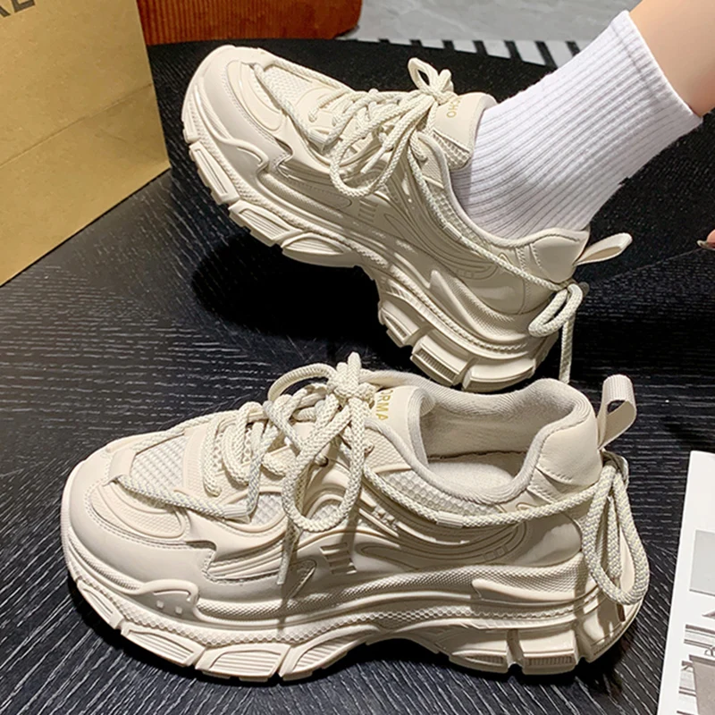 Women's Platform Sneakers 2023 Fashion Beige Black Women Chunky Shoes Summer Thick-soled Ladies Sports Shoes Trend Girl Shoes
Women's Platform Sneakers 2023 Fashion Beige Black Women Chunky Shoes Summer Thick-soled Ladies Sports Shoes Trend Girl Shoes