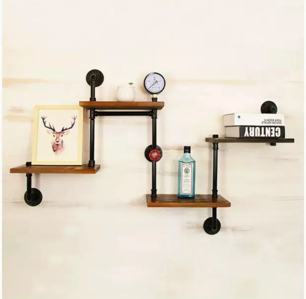 Water pipe rack solid wood shelf retro decoration industrial style old wall hanging wrought iron creative bookshelf
Water pipe rack solid wood shelf retro decoration industrial style old wall hanging wrought iron creative bookshelf