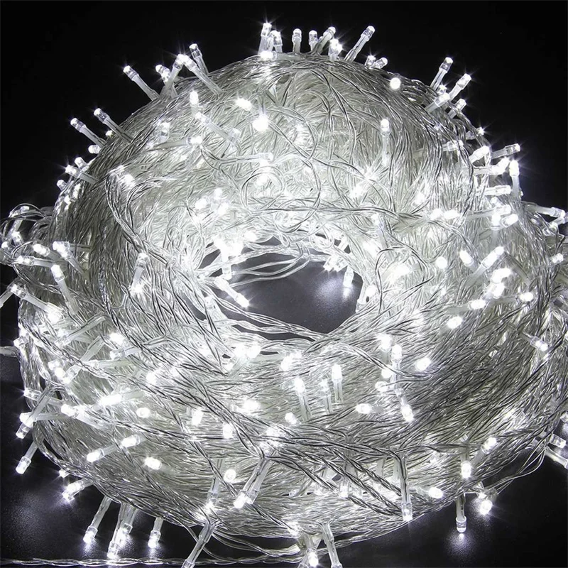 

100M/50M/30M/20M/10M Led String Lights EU/US Plug Holiday Lighting Christmas Light Wedding Decoration Fairy Light Outdoor Indoor