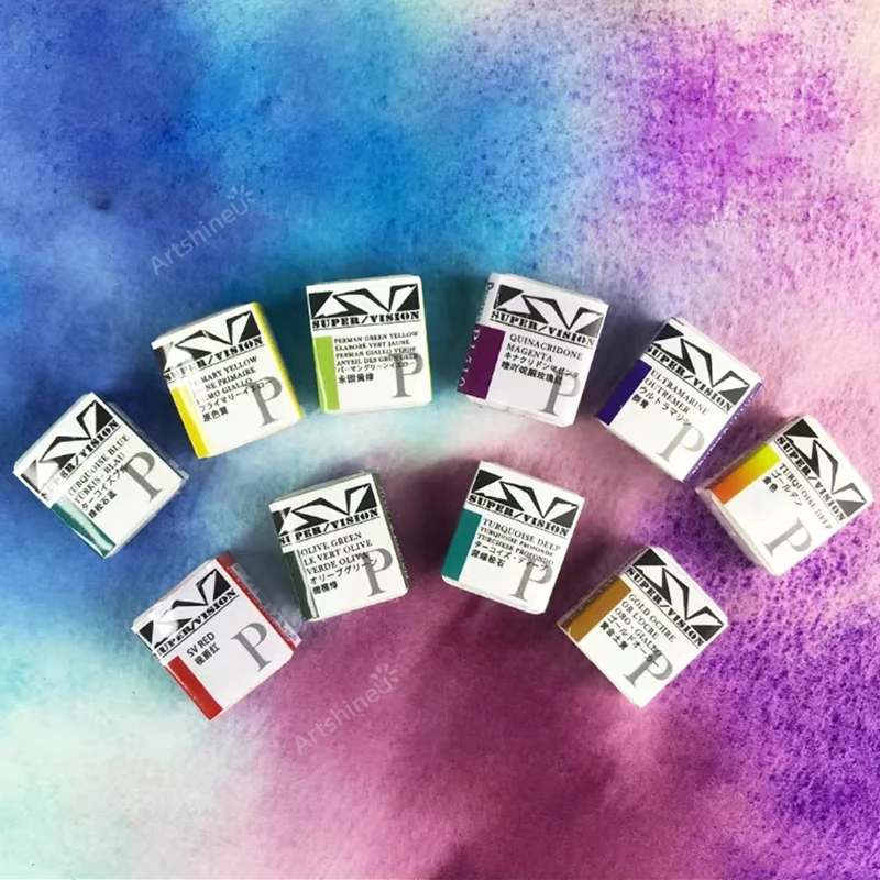 Super Vision Watercolor Paint Set 10 Colors Half Pan Vibrant Art Pigments for Professionals Picturists Beginners Drawing Suplies
Super Vision Watercolor Paint Set 10 Colors Half Pan Vibrant Art Pigments for Professionals Picturists Beginners Drawing Suplies