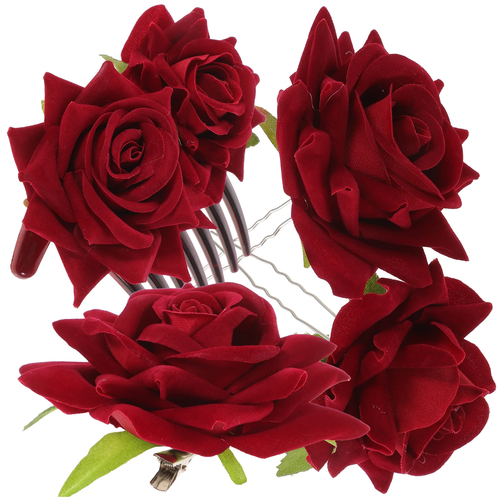 Rose Hair Clip Bride Accessory Bobby Pin Headdress Jewelry Decorations Hairpin Lifelike Rhinestone Pins
Rose Hair Clip Bride Accessory Bobby Pin Headdress Jewelry Decorations Hairpin Lifelike Rhinestone Pins