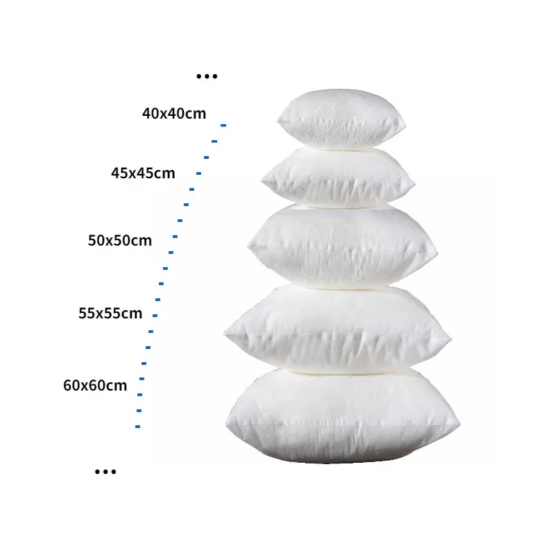 

Real Home Cushion Core 35x35/40x40/45x45/50x50/55x55/60x60/65x65/30x50/35x55/40x60cm Waist Cushion Core PP Pillow Filling Cotton