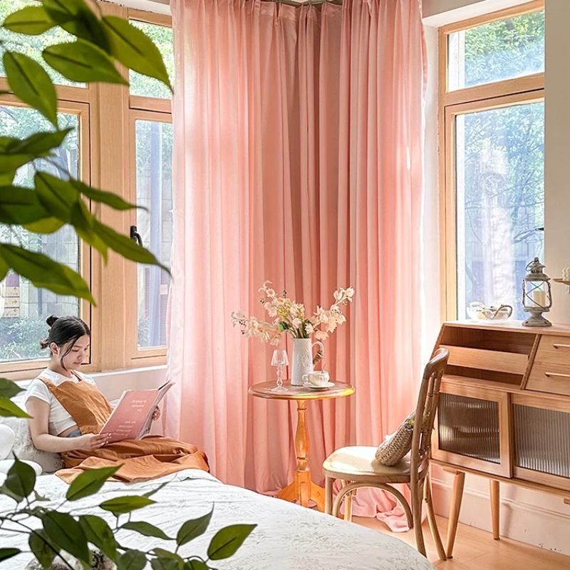 2023 New High-end Dirty Pink Gauze Curtains Cotton and Linen Transparent and Opaque Living Room Balcony Bay Window Screen
2023 New High-end Dirty Pink Gauze Curtains Cotton and Linen Transparent and Opaque Living Room Balcony Bay Window Screen