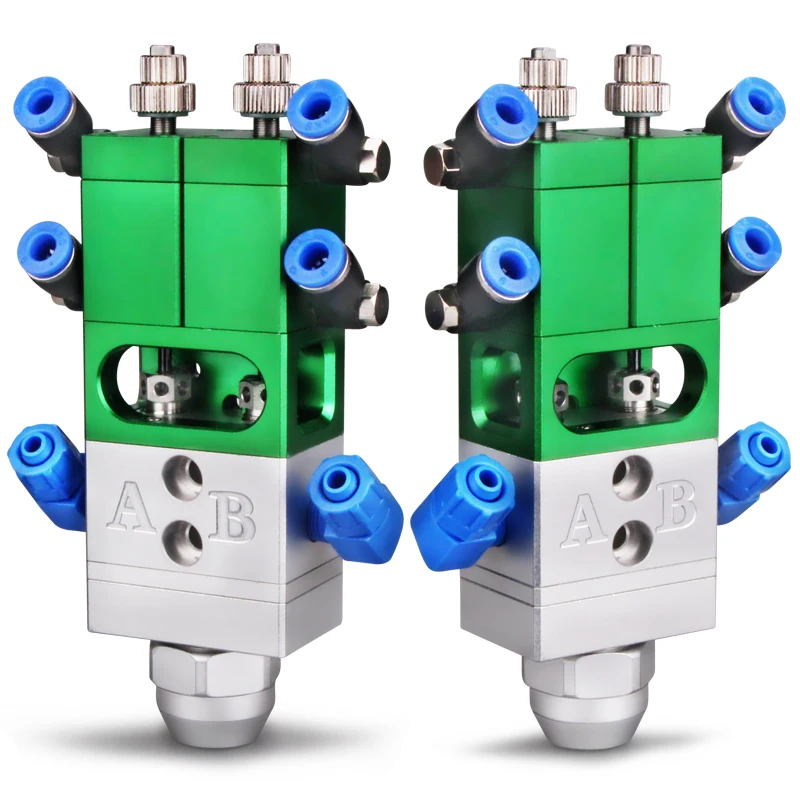 1:1 ab glue mixing special dispensing valve back suction type medium and high viscosity two-component glue filling valve
1:1 ab glue mixing special dispensing valve back suction type medium and high viscosity two-component glue filling valve