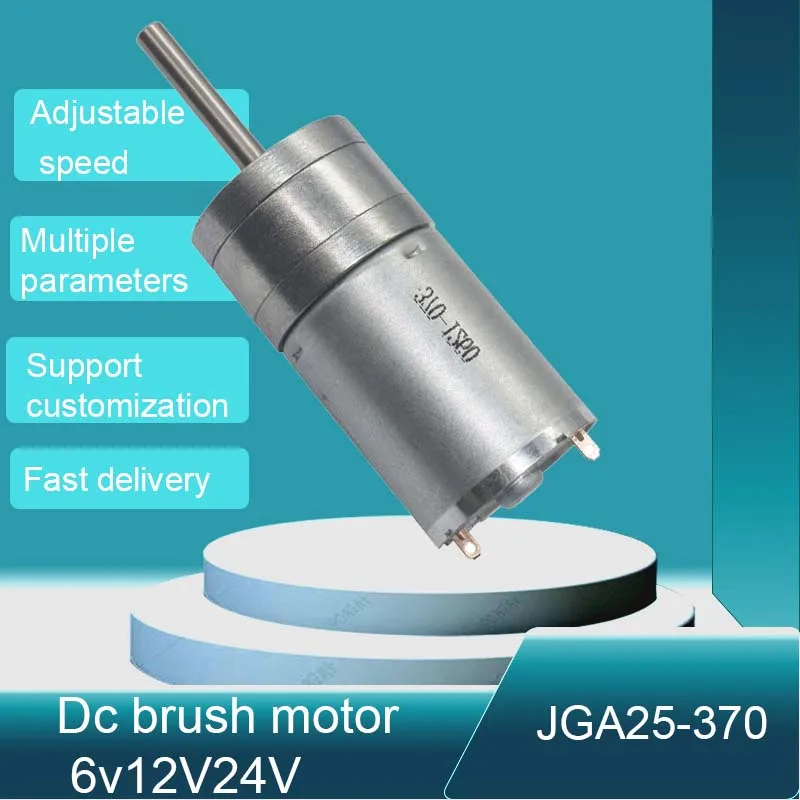 JGA25-370 spur dc gear motor with long shaft 6v12v 24v electric engine high torque low noise gear box to low rpm 370 reduction
JGA25-370 spur dc gear motor with long shaft 6v12v 24v electric engine high torque low noise gear box to low rpm 370 reduction