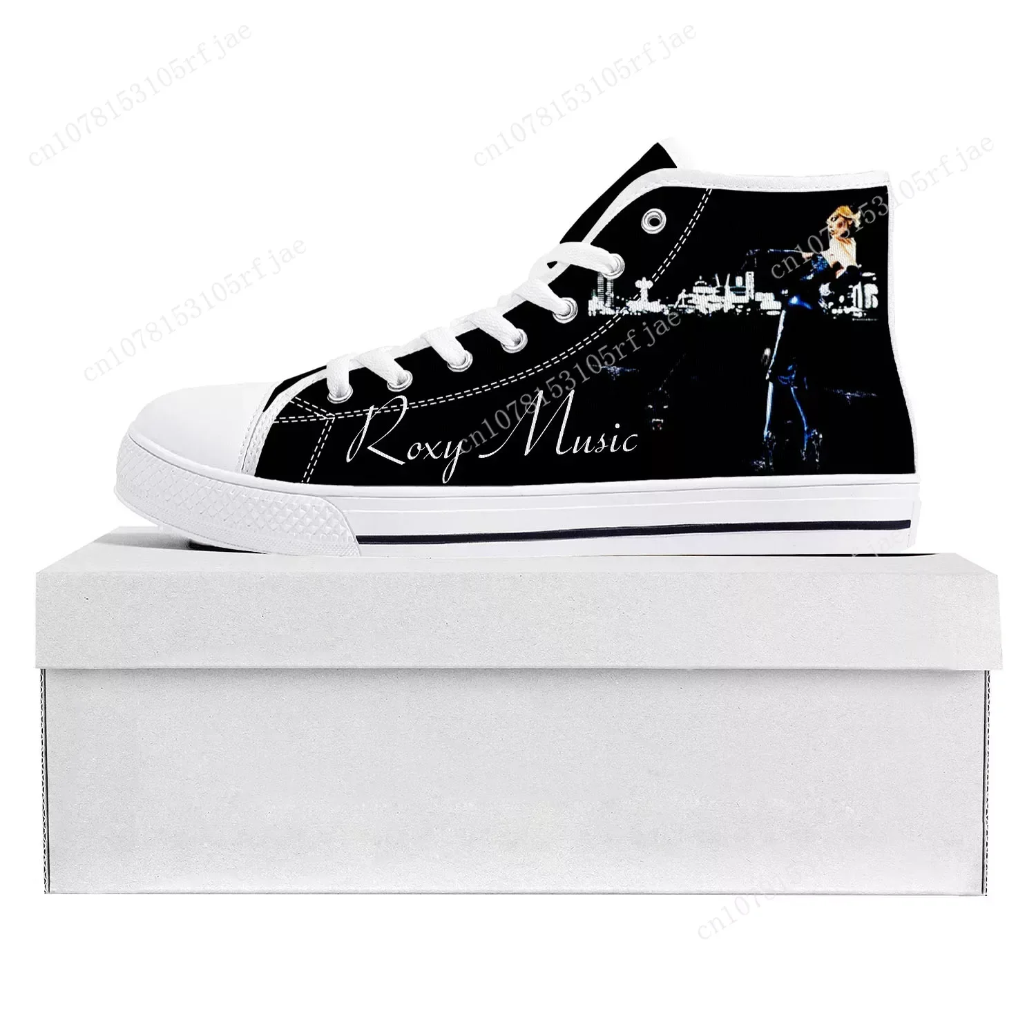

Roxy Music Metal Rock Band High Top High Quality Sneakers Mens Womens Teenager Canvas Sneaker Casual Couple Shoes Custom Shoe