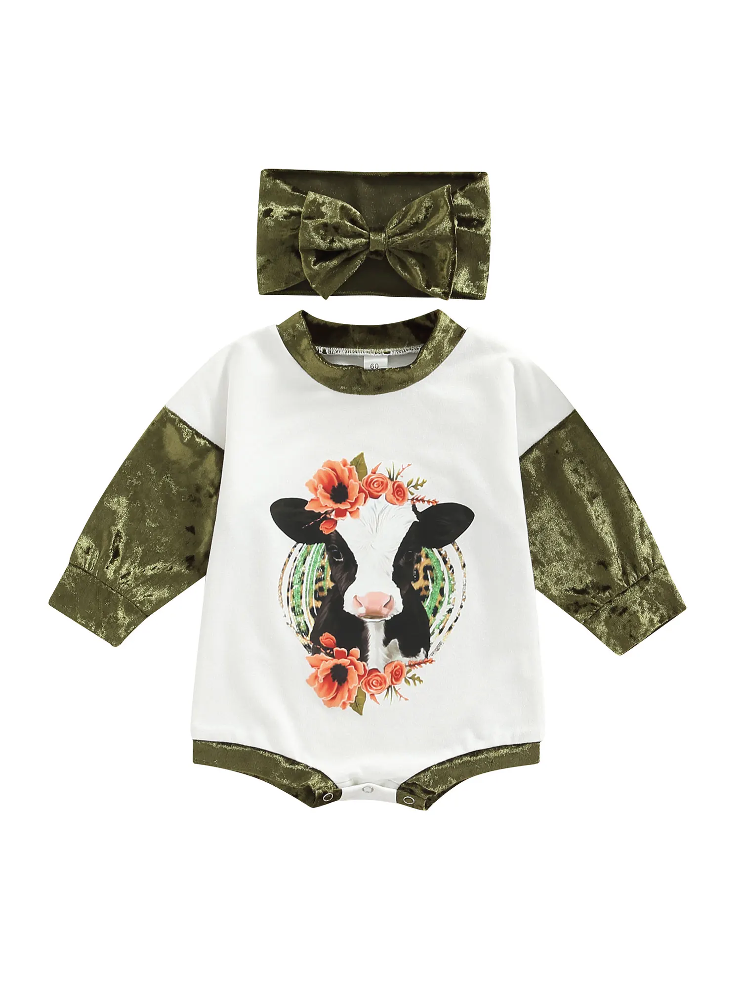 Western Baby Girl Boy Clothes Sweatshirt Romper Cow Printed Bodysuit Long Sleeve Newborn Fall Winter Outfits
Western Baby Girl Boy Clothes Sweatshirt Romper Cow Printed Bodysuit Long Sleeve Newborn Fall Winter Outfits