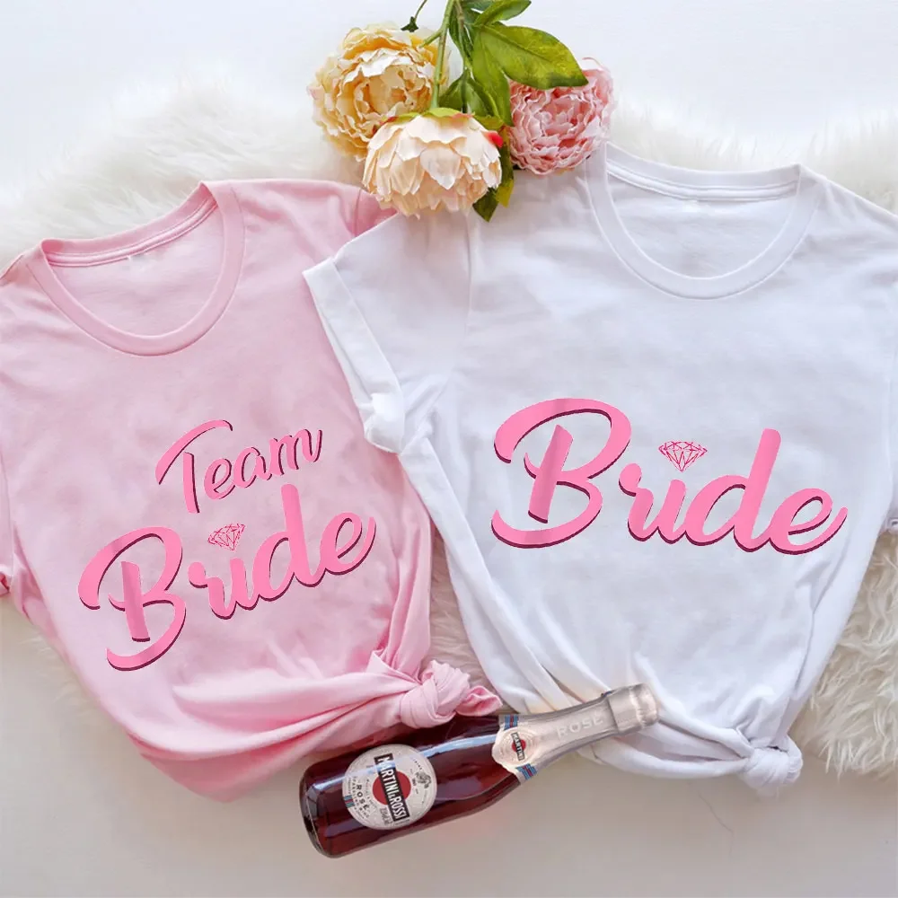 Women Summer Team Bride T Shirts Bachelorette Wedding Hen Party Harajuku Tees Bridesmaid Tshirt Top Squad Bridal Shower Shirts
Women Summer Team Bride T Shirts Bachelorette Wedding Hen Party Harajuku Tees Bridesmaid Tshirt Top Squad Bridal Shower Shirts