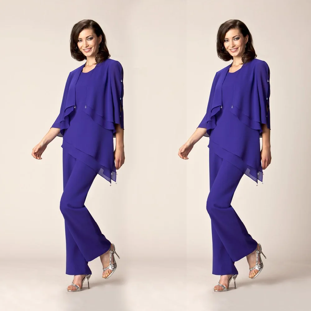 Three Pieces Purple Mother Of the Bride Dress Straight Scoop Three Quarter Ankle-Length Chiffon Plus Size
Three Pieces Purple Mother Of the Bride Dress Straight Scoop Three Quarter Ankle-Length Chiffon Plus Size