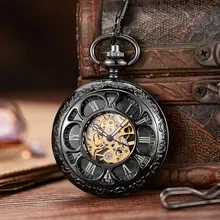 Vintage Black Steampunk Hollow Luminous Mechanical Pocket Watch Men Hand Wind Roman Numerals Skeleton Neckalce Watch Gift
Vintage Black Steampunk Hollow Luminous Mechanical Pocket Watch Men Hand Wind Roman Numerals Skeleton Neckalce Watch Gift