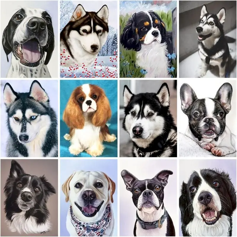 CHENISTORY Modern Picture By Numbers For Kids Decorative Paintings Lovely Dog Number Paiting Unique Gift Wall Art
CHENISTORY Modern Picture By Numbers For Kids Decorative Paintings Lovely Dog Number Paiting Unique Gift Wall Art