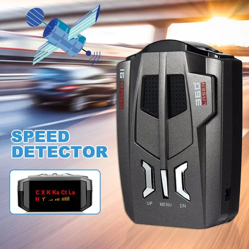 

V9 Speed Detector Alarm Systems & Security Voice Alert Warning Radar Detector Antiradar Car LED Display English/Russian Version