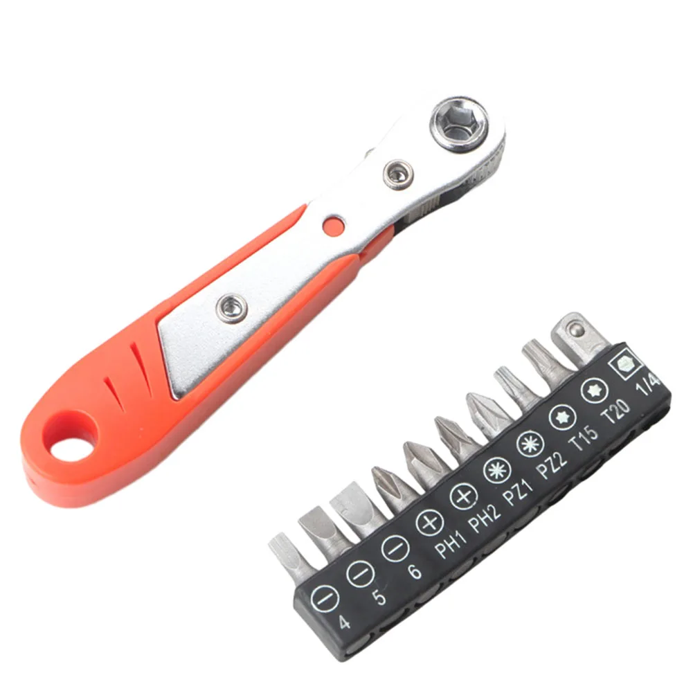 11pcs Ratcheting Right Spanner Magnetic With Double Head Screwdriver Drill Bits Tool For Motorcycle Cabinet Repairing
11pcs Ratcheting Right Spanner Magnetic With Double Head Screwdriver Drill Bits Tool For Motorcycle Cabinet Repairing