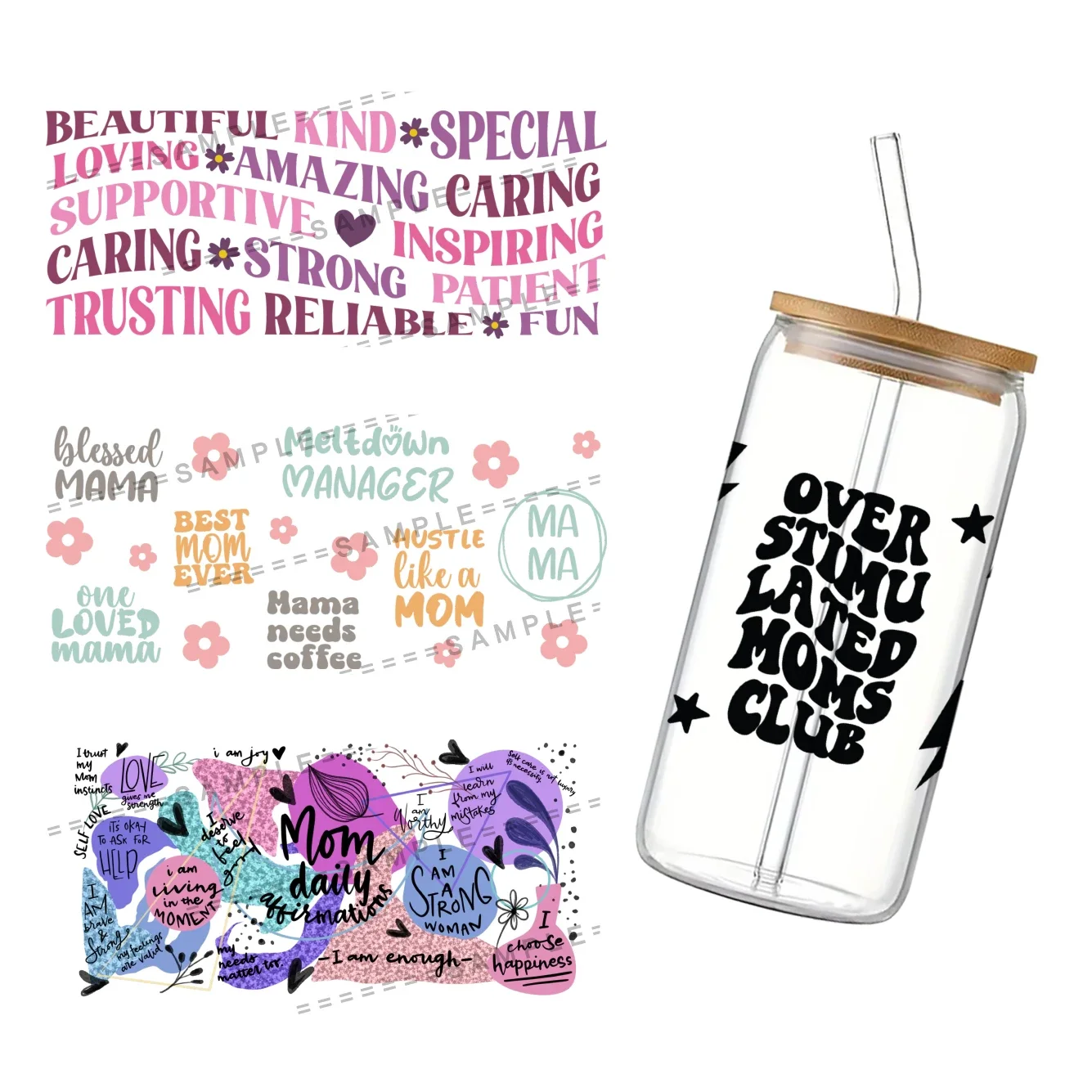 Happy Mother's Day For Libbey 16oz Can Glass UV DTF Coffee Can Wrap Libbey Glass Wrap
Happy Mother's Day For Libbey 16oz Can Glass UV DTF Coffee Can Wrap Libbey Glass Wrap