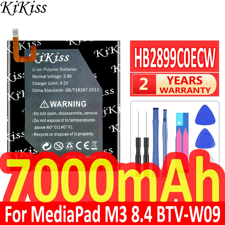 

7000mAh KiKiss Battery HB2899C0ECW For Huawei MediaPad M3 8.4" BTV-W09 BTV-DL09 SHT-AL09 SHT-W09 HB2899C0ECW High Quality