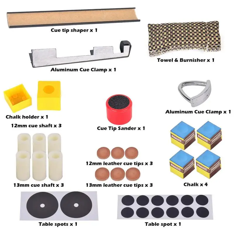 Billiards Snooker Pool Cue Tip Shaper Repair Tool Kit Set Supplies Tip Sander Glue File Cue Tips Snooker Cue Repair Accessories
Billiards Snooker Pool Cue Tip Shaper Repair Tool Kit Set Supplies Tip Sander Glue File Cue Tips Snooker Cue Repair Accessories