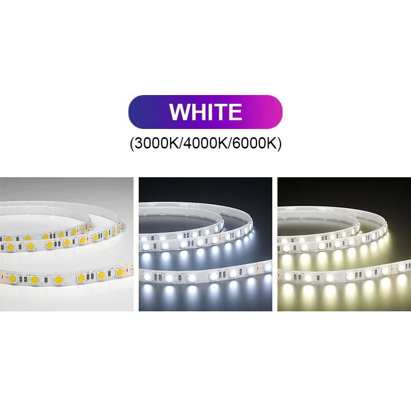 XLXDPL LED Light Strip 60LEDs SMD5050 DC12V White Color 5M/Roll Non-waterproof 14.4W/M With Tape On Back
XLXDPL LED Light Strip 60LEDs SMD5050 DC12V White Color 5M/Roll Non-waterproof 14.4W/M With Tape On Back
