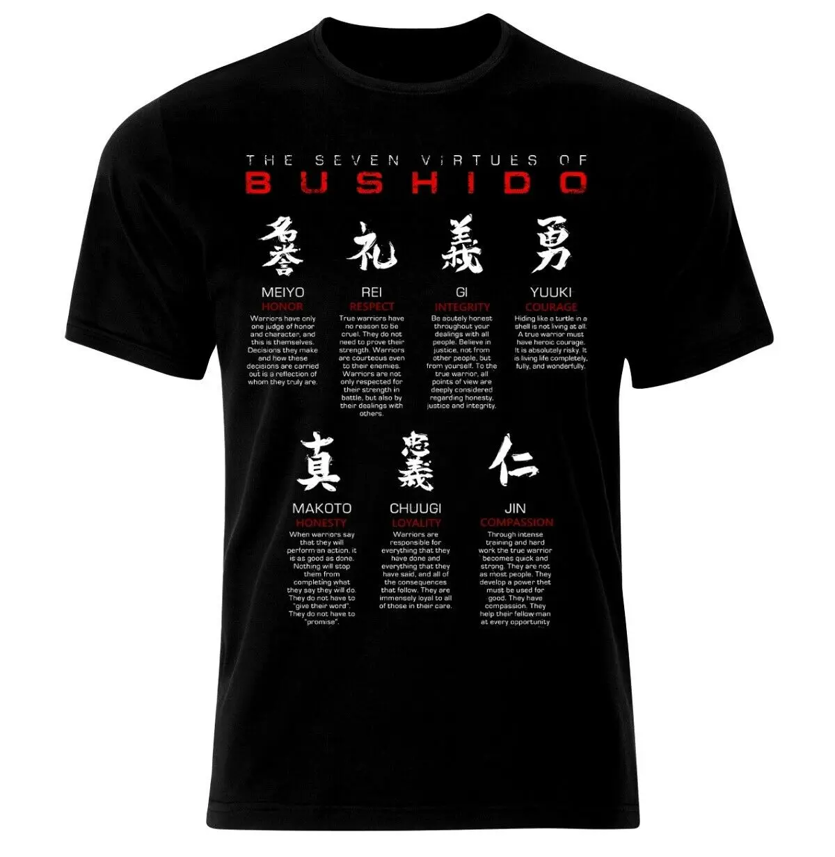 Bushido Code Virtues Samurai Mask Sword Japanese Ronin Katana T-Shirt Men's 100% Cotton Casual T-shirts Loose Top New
Bushido Code Virtues Samurai Mask Sword Japanese Ronin Katana T-Shirt Men's 100% Cotton Casual T-shirts Loose Top New