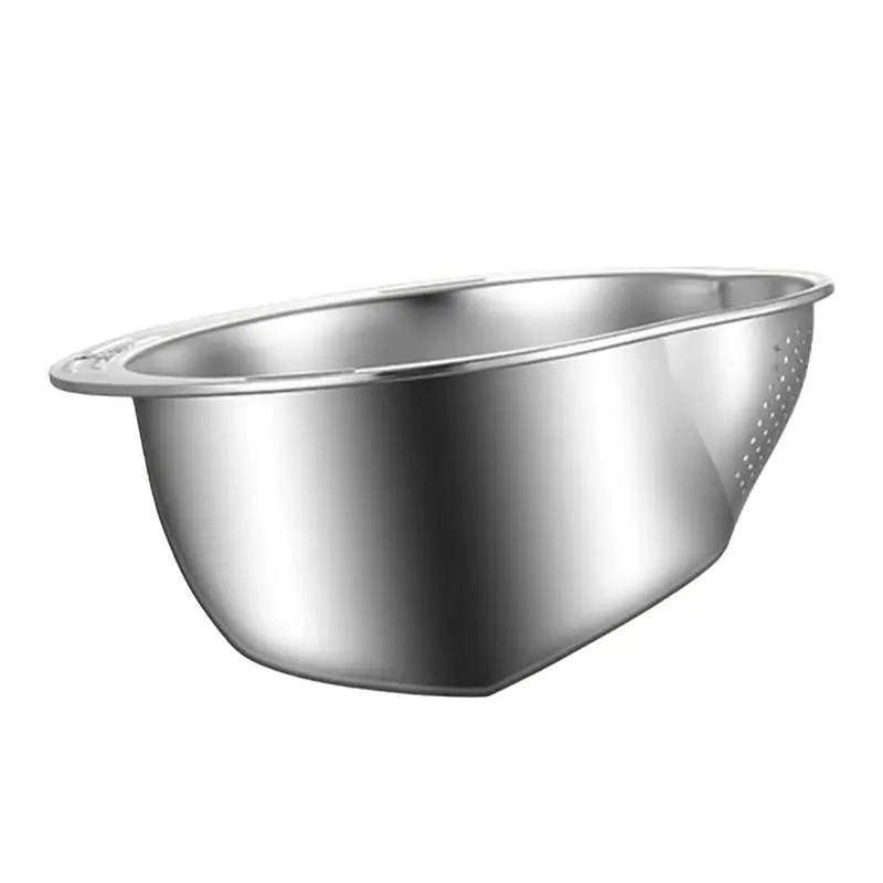 Stainless Steel Fine Mesh Strainer Rice Flour Sieve Food Filter Net Colander Steamer Baskets Drain Rinse Inclined Bottom Design
Stainless Steel Fine Mesh Strainer Rice Flour Sieve Food Filter Net Colander Steamer Baskets Drain Rinse Inclined Bottom Design