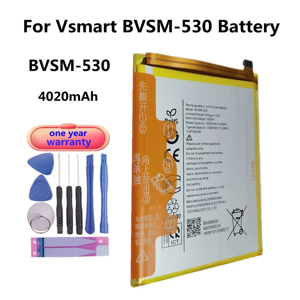 Аккумулятор 4020 мАч для телефона VSMART BVSM 530 BVSM530, Сменный аккумулятор для телефона, аккумулятор, быстрая доставка + Инструменты
Аккумулятор 4020 мАч для телефона VSMART BVSM 530 BVSM530, Сменный аккумулятор для телефона, аккумулятор, быстрая доставка + Инструменты