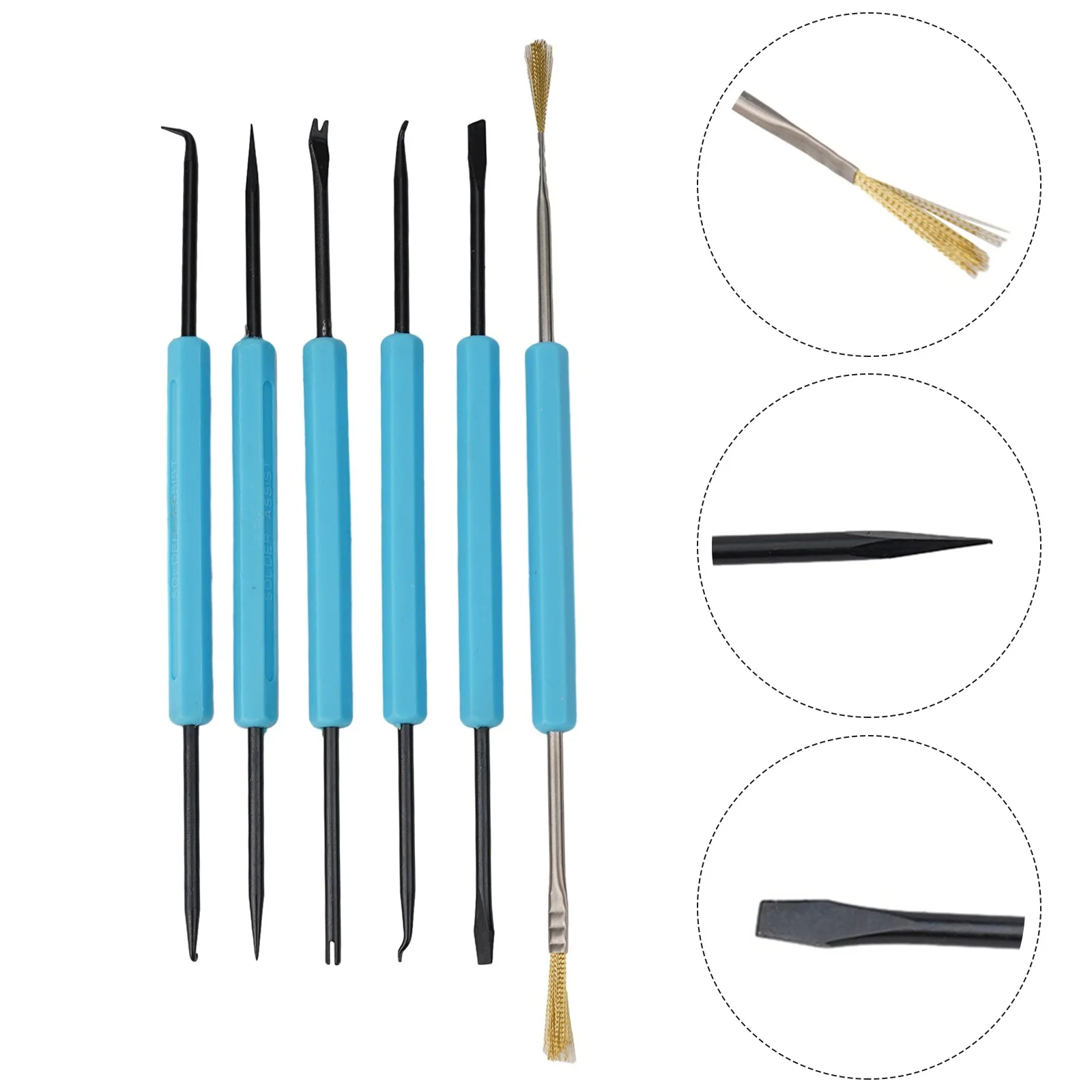 Blue Carbon Steel Desoldering Aid Tool High Quality Grinding Cleaning Hand Tools 6in1 Solder Assist Repair Tool
Blue Carbon Steel Desoldering Aid Tool High Quality Grinding Cleaning Hand Tools 6in1 Solder Assist Repair Tool