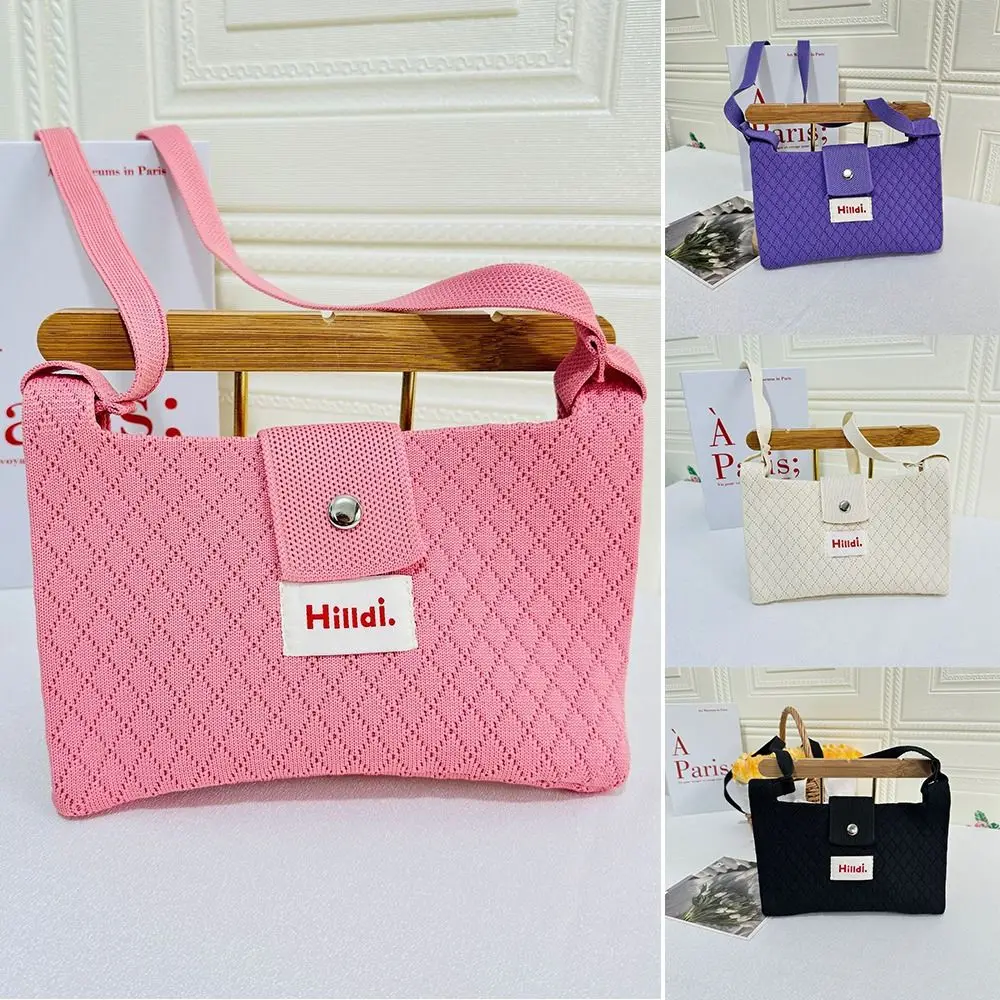 Knit Shoulder Bag Fashion Solid Color Large Capacity Tote Bag Handmade Handbag Women Girls
Knit Shoulder Bag Fashion Solid Color Large Capacity Tote Bag Handmade Handbag Women Girls