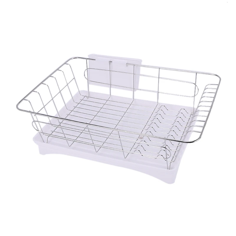 Stainless Steel Dish Drainer Drying Rack With 3-Piece Set Removable Rust Proof Utensil Holde For Kitchen Counter Storage Rack
Stainless Steel Dish Drainer Drying Rack With 3-Piece Set Removable Rust Proof Utensil Holde For Kitchen Counter Storage Rack