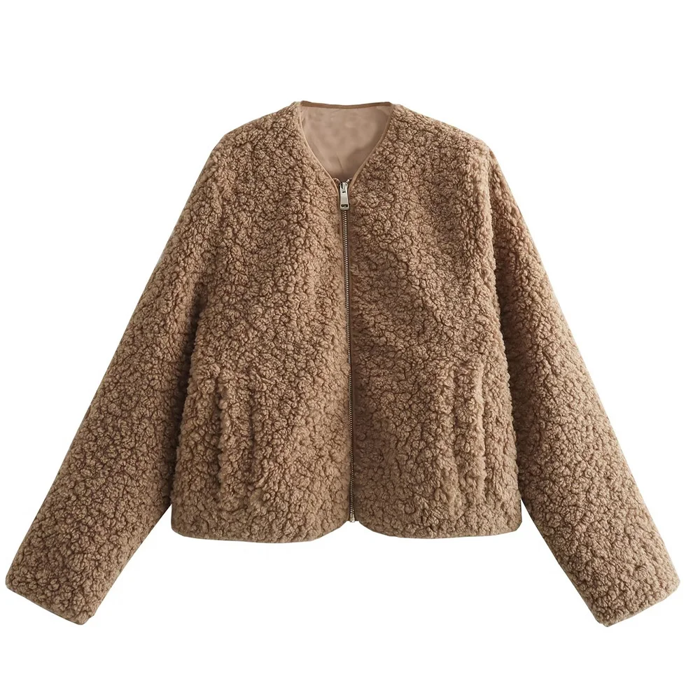 Women 2023 Autumn New Fashion Casual Short Fleece Warm Jacket Retro Long Sleeve Chic Round Neck Zipper Joker Top Outerwear Mujer
Women 2023 Autumn New Fashion Casual Short Fleece Warm Jacket Retro Long Sleeve Chic Round Neck Zipper Joker Top Outerwear Mujer