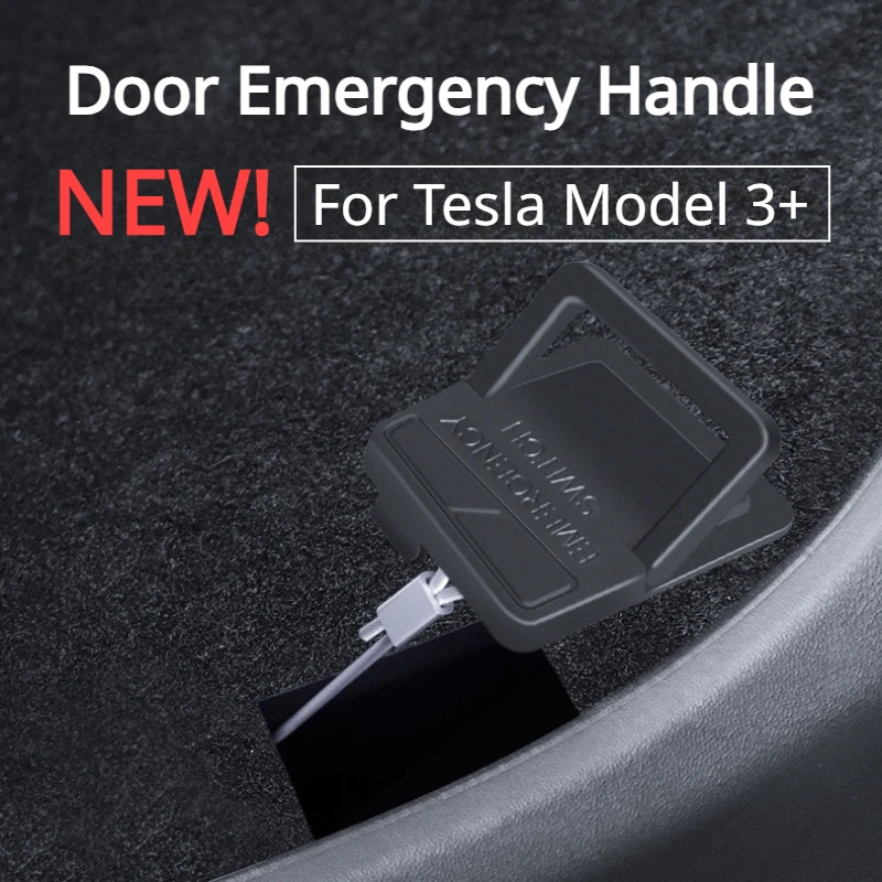 

For Tesla Model 3+ Door Emergency Handle Rear Door Physical Mechanical Door Lock Unlock Puller Button New Model3 Highland 2024