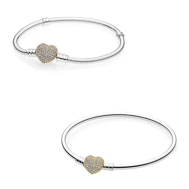 Original Moments Gold Heart Clasp With Crystal Bracelet Bangle Fit Women 925 Sterling Silver Bead Charm Fashion Jewelry
Original Moments Gold Heart Clasp With Crystal Bracelet Bangle Fit Women 925 Sterling Silver Bead Charm Fashion Jewelry